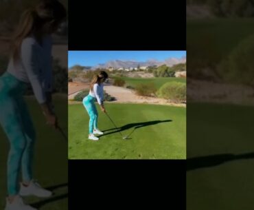Golf swing slow motion woman | Juju swing Golf | Golf swing Basics #golf Shorts #golfswing Golf 2022