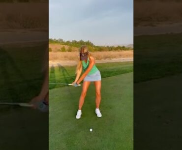 Golf swing slow motion woman | Juju swing Golf | Golf swing Basics #golf Shorts #golfswing Golf 2022