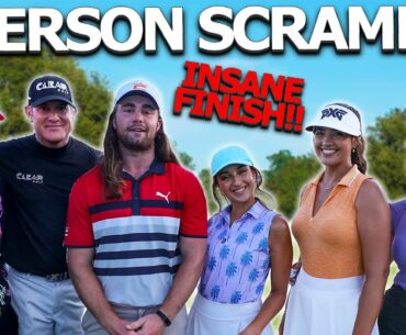 6 PERSON SCRAMBLE | Can We Shoot 20 UNDER?? | EPIC Finish | CRAZY Tee Shots | Holes 13-18 | Part 3
