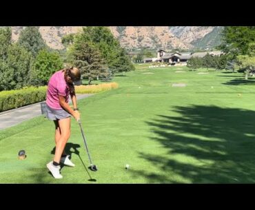 Ali Mulhall & Craig Hocknull Practice Round for Utah Open 2022. A few golf swings. Best of luck Ali!