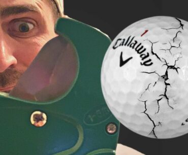 How To Cut Open A Golf Ball With This Tool #shorts