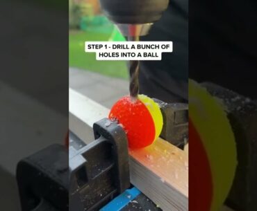 Father Vs Son - Drill Holes Into Golf Ball