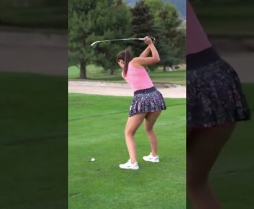 Golf swing lady | Beauty golfer | TikTok golf stories  @GOLF DAILY @GOLF SHORT #golfswing