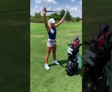 Golf swing lady | Beauty golfer | TikTok golf stories  @GOLF DAILY @GOLF SHORT #golfswing