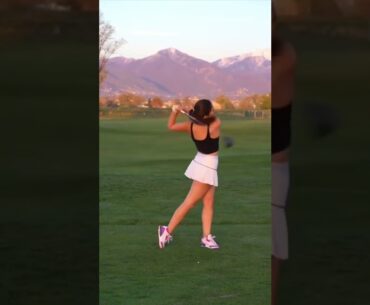 HOT WOMEN Golf Swing Basics | Golf Shorts | Golf Swing | Juju Swing Golf #golf #shorts #golfswing