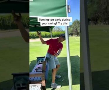 Turning Too Early During Your Golf Swing? Try This