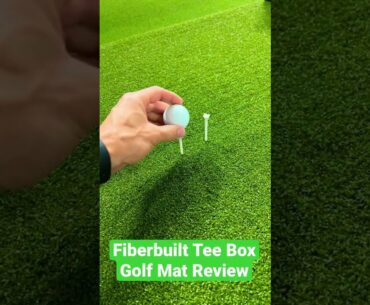 Fiberbuilt Tee Box Golf Mat Review - Golf Simulator Mat w/ Real Tees!