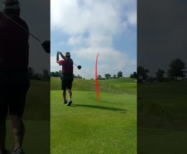 Fire Chief Ritch Nigh. A good drive on hole 5 at Falcon Lakes Golf Club #firefighter #shottracer