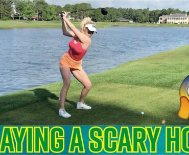 Playing a SCARY HOLE! // How to Avoid Trouble on the Course