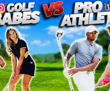 Can Golf Babes beat a PRO Golfer & NBA PLAYER? Insane Battle in HEAVY WIND | Claire Hogle