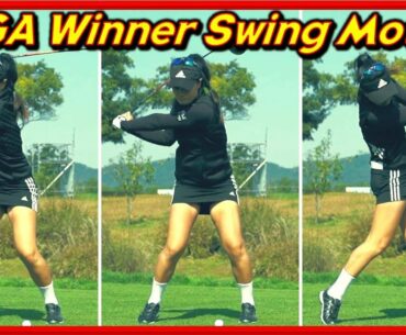 LPGA Winner "Danielle Kang" Powerful Driver-Iron Swing & Slow MotionㅣHilton Grand Vacations 2022