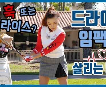 드라이버 임팩트 레벨업 [집콕 골프 팁] | 명품스윙 에이미 조