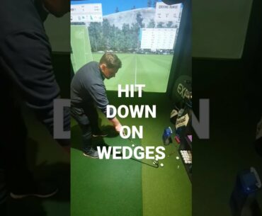 How To HIT DOWN On Wedges BACKSPIN #golf #shorts