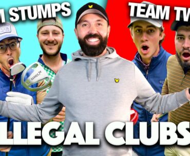 I gave Good Good my ILLEGAL Golf Clubs (Stumps Vs Twigs)