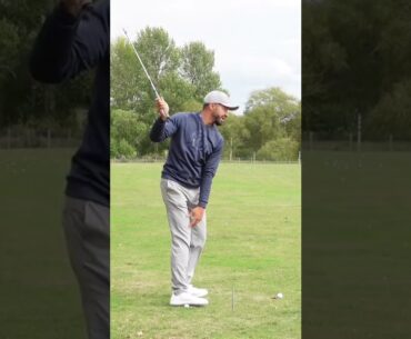Simple drill with a golf ball to reduce the sway in the golf swing #shorts