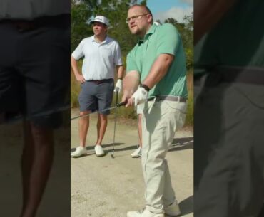 We hit some golf shots off the cart path with Sierra Brooks