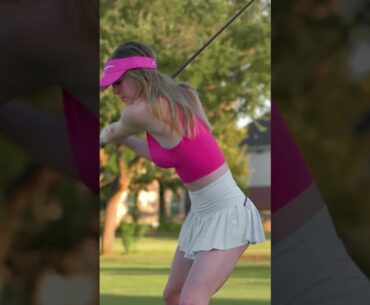Grace Charis hitting drives
