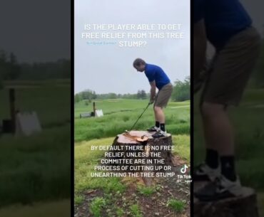 Is There Free Relief From a Tree Stump? - Golf Rules Explained
