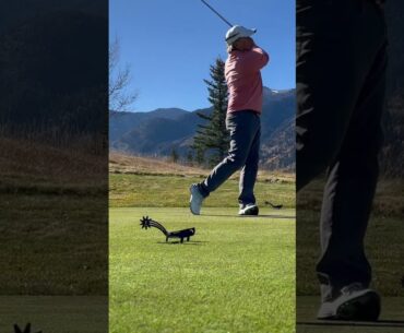 Relax and swing the golf club!