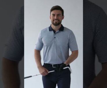 g.CRAWFORD - Glenmuir Men's Flag/Tartan Print Performance Golf Polo Shirt