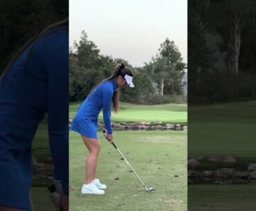 Stuck it from 94 yards 😊 #shorts
