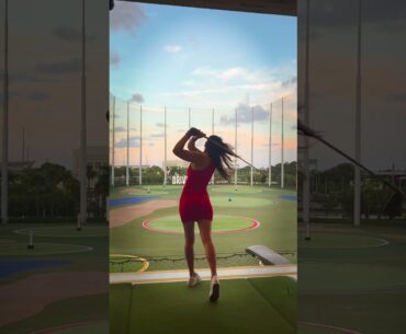Fit Golfer Girl at #TopGolf - #shorts #golf #golfswing