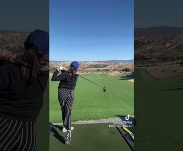 Warm up before my birthday round! #golf #golfer #golfswing #golfing #golfgirl #golfshorts