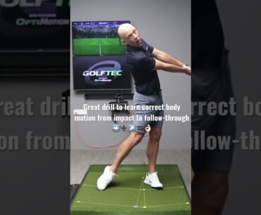 Simple Stick Drill To Fix Your Bent Arms in the Golf Swing! #golf #golftec #stackandtilt #gridlife