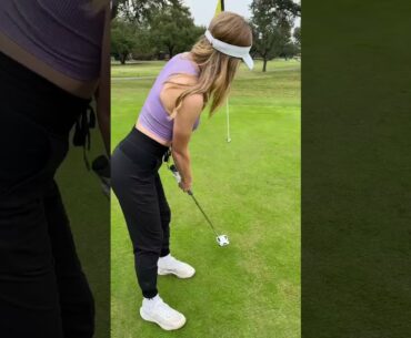 Grace charis golf girl putt make