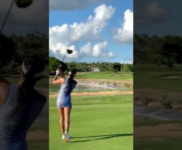 How far you do hit your driver? #golf #golfswing #golfgirl #golfshorts