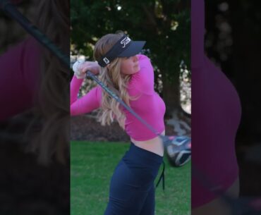 Grace Charis pink shirt golf shirt