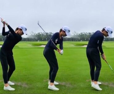 LYDIA KO GOLF SWING - IRON SWING SEQUENCE - Full Speed + SLOW MOTION