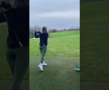 Golf girl getting that grind in on the range! #firstlesson