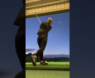 Meg on the driving range #golfgirl