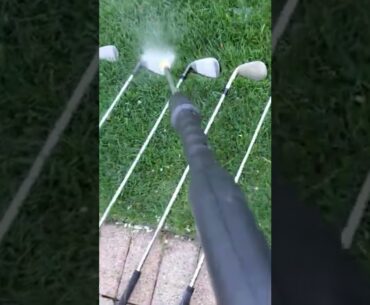 Powerwashing Golf clubs #shorts #golfclubs