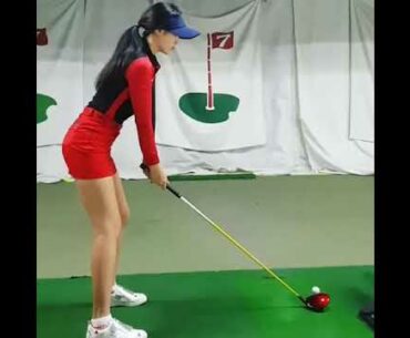 왼팔모양이 굉장히 중요하죠.  !!! #허은지프로💋 | GOLF VN