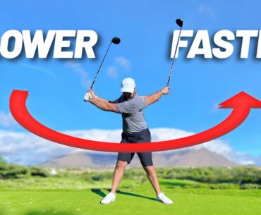 POWER CHAIN GOLF SWING | How to move slow and hit the ball far!