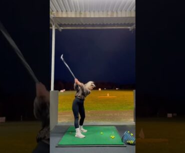 Golf girl Meg on the range!