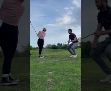 Meg’s first golf lesson #golfgirl #girlsthatgolf