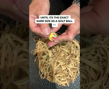 Father VS Son | RUBBER BAND BOUNCY GOLF BALL!