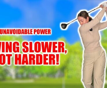 SWING SLOWER NOT HARDER FOR MORE DISTANCE-This one went a gentle 295 yards!