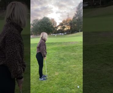 Meg’s first time chipping! #golfgirl