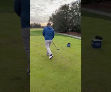 TRENT DOWN THE MIDDLE ON THE FIRST TEE AT THE HILTON GRAND VACATIONS TOURNAMENT OF CHAMPIONS