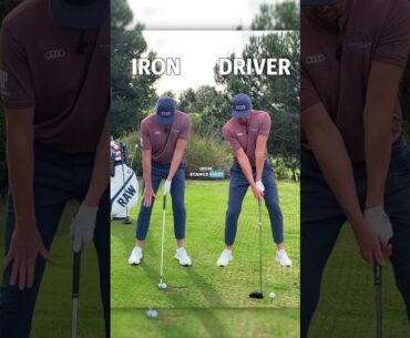 Driver vs Iron - The Set Up Explained In 30 Seconds! #shorts #golf