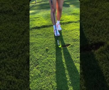 Golf Girl Paige Spiranac On the Correct Divot Pattern #golftips #golfswing #golfgirl