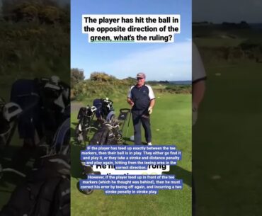 Hitting in the Opposite Direction - Golf Rules Explained