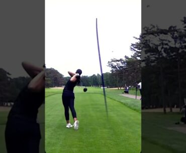 Golf Girl Linn Grant Gives a Driving Clinic #golftips #golf #golfaddict #golfswing #golfgirl #memes