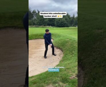 Student Hits UNBELIEVABLE Bunker Shot! #shorts #golf