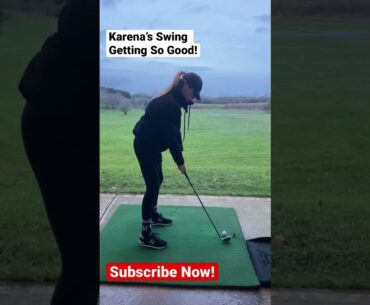 Becoming a golfer! #golflesson #golfer #golfswing #golfrange #golfclub #ladiesgolf #golfgirl #golf