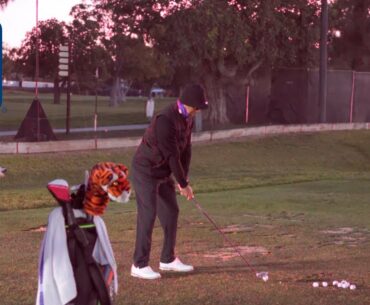 Tiger Woods’ early morning range session at The Genesis Invitational